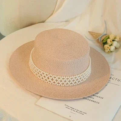 La boutique du chapeau Rose / 56-58cm Chapeau de paille élégant