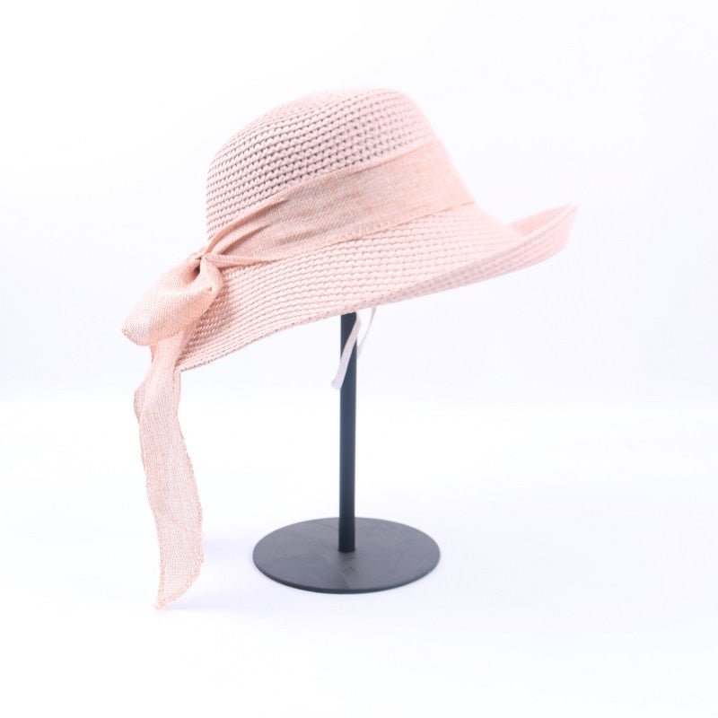 La boutique du chapeau Rose / 56-58cm Chapeau de plage en paille