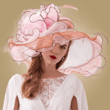 La boutique du chapeau Rose / 56-58CM Chapeau en Organza