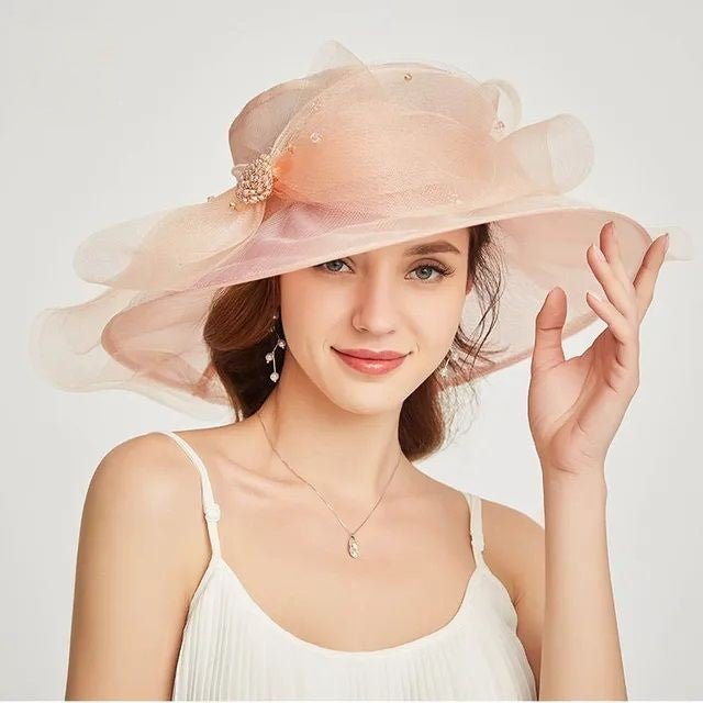 La boutique du chapeau Rose / 56-58CM Chapeau femme raffiné