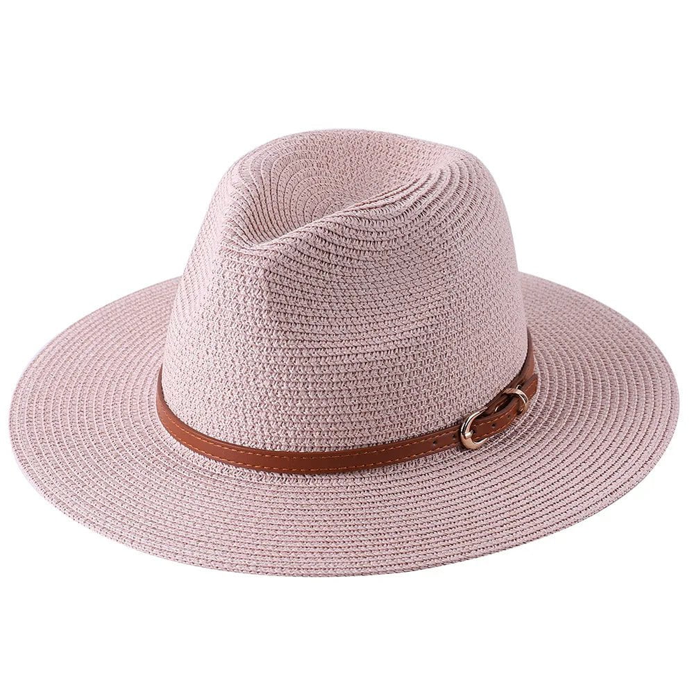 La boutique du chapeau Rose / 59cm Panama en Paille Souple