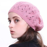 La boutique du chapeau Rose / Ajustable (du 54 au 59) Béret en tricot femme