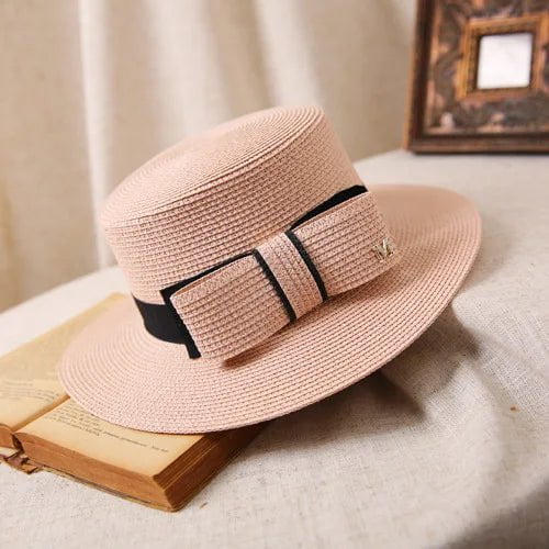 La boutique du chapeau Rose Chapeau de paille rétro