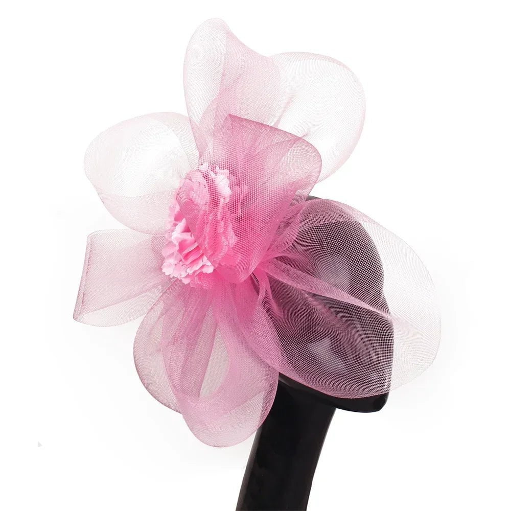 La boutique du chapeau Rose Chapeau Fascinator Soie