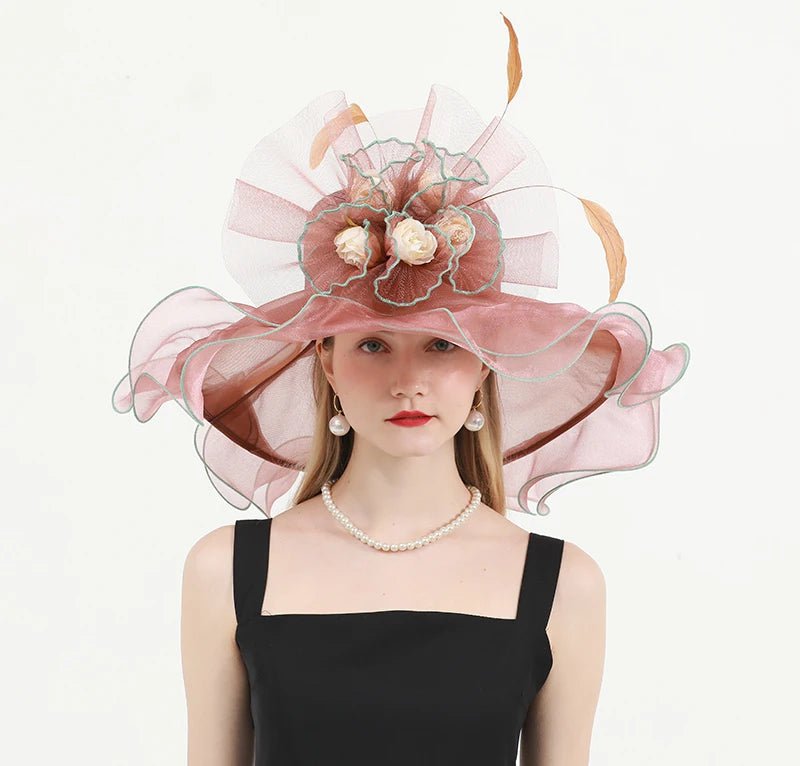 La boutique du chapeau Rose / M 56-58cm Chapeau de cérémonie chic