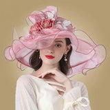 La boutique du chapeau Rose / M (56-58cm) Chapeau de cérémonie distingué