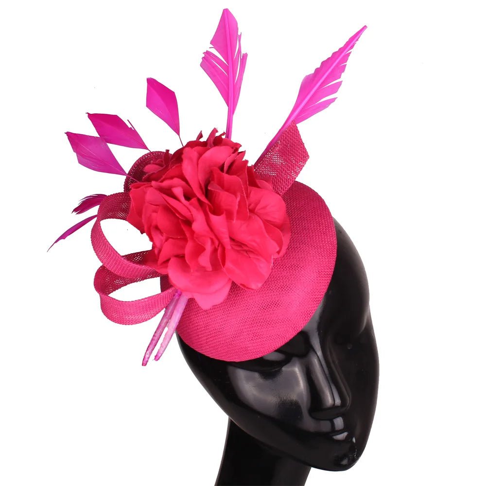 La boutique du chapeau Rose Red / ABOUT 20CM Chapeau Bibi Fleur