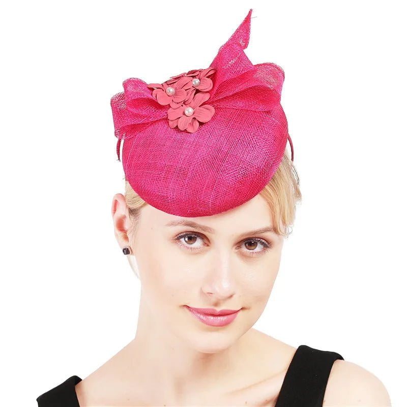 La boutique du chapeau Rose/rouge Chapeau Fascinator Fantaisie