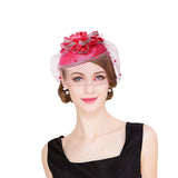 La boutique du chapeau Rose/rouge / Taille unique Chapeau Bibi Couture