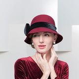 La boutique du chapeau Rouge / 53 à 57cm Chapeau cloche en feutre léger