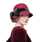 La boutique du chapeau Rouge / 53 à 57cm Chapeau cloche en feutre léger