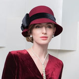 La boutique du chapeau Rouge / 53 à 57cm Chapeau cloche en feutre léger