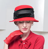 La boutique du chapeau Rouge / 53 à 57cm Chapeau cloche rouge