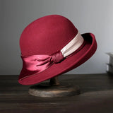 La boutique du chapeau Rouge / 56-60cm Chapeau cloche cérémonie