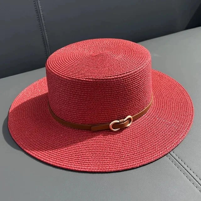 La boutique du chapeau Rouge / 57-58 Chapeau de plage en paille simple