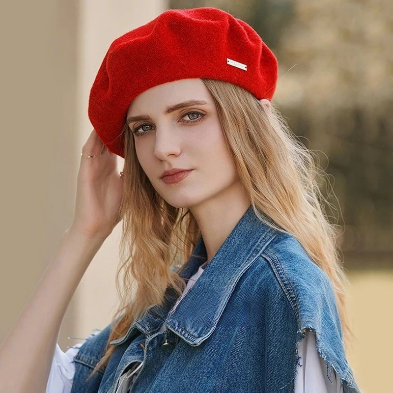 La boutique du chapeau Rouge / Ajustable (du 54 au 59) Béret en laine classique