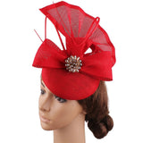 La boutique du chapeau Rouge Chapeau Fascinator Perles