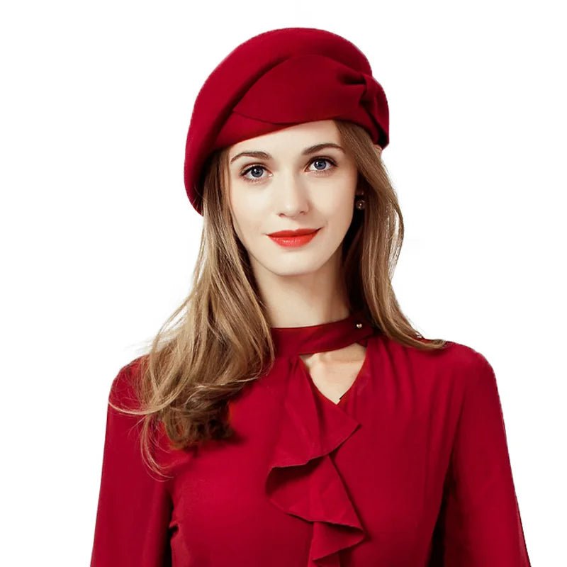 La boutique du chapeau Rouge Chapeau Fedora Automne pour Femme