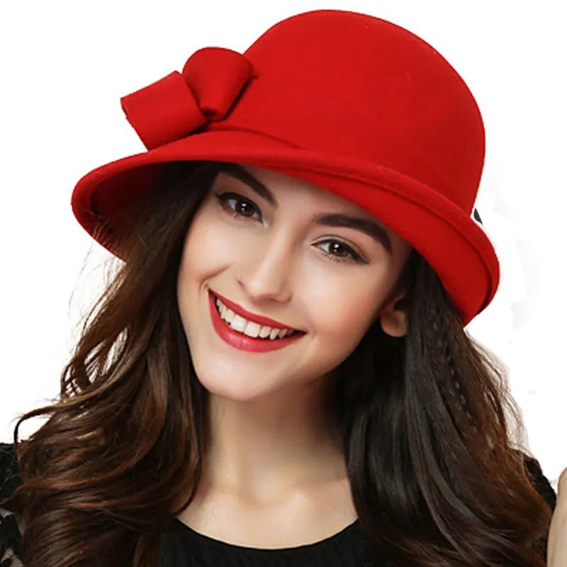 La boutique du chapeau Rouge / M (56-58cm) Fedora femme en feutre