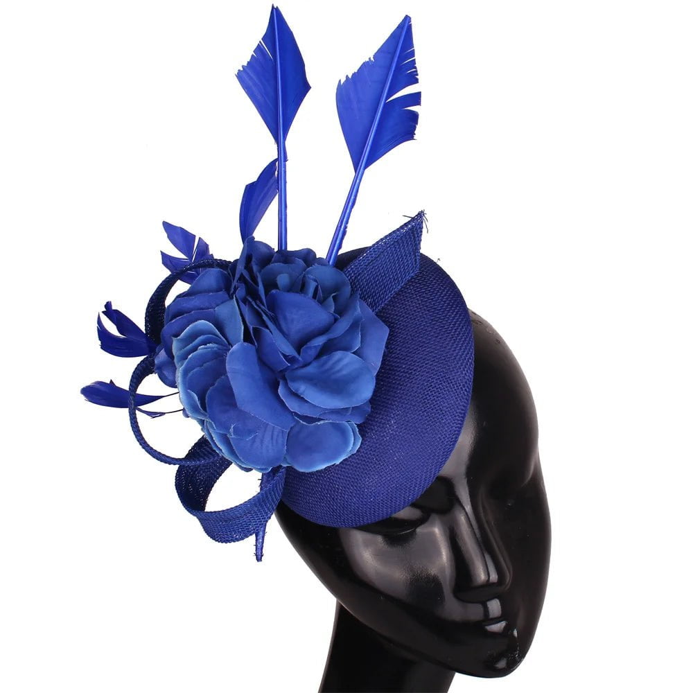 La boutique du chapeau ROYAL BLUE / ABOUT 20CM Chapeau Bibi Fleur