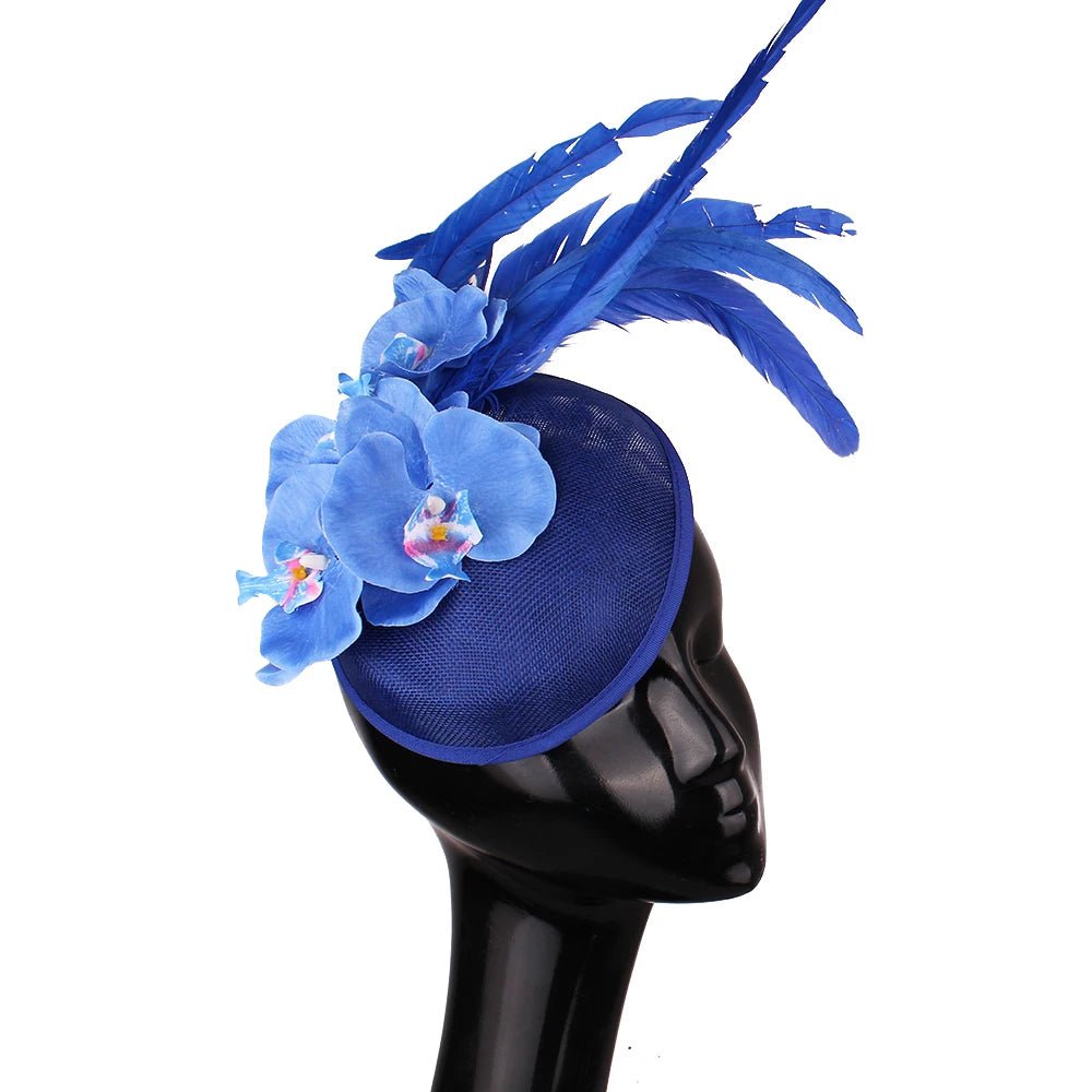 La boutique du chapeau ROYAL BLUE Chapeau Fascinator Exquis