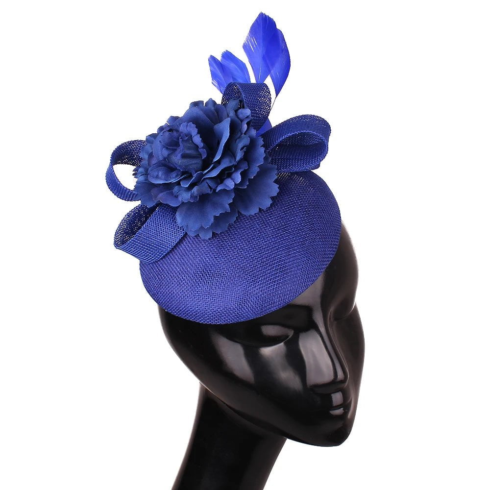 La boutique du chapeau ROYAL BLUE Chapeau Fascinator Soirée