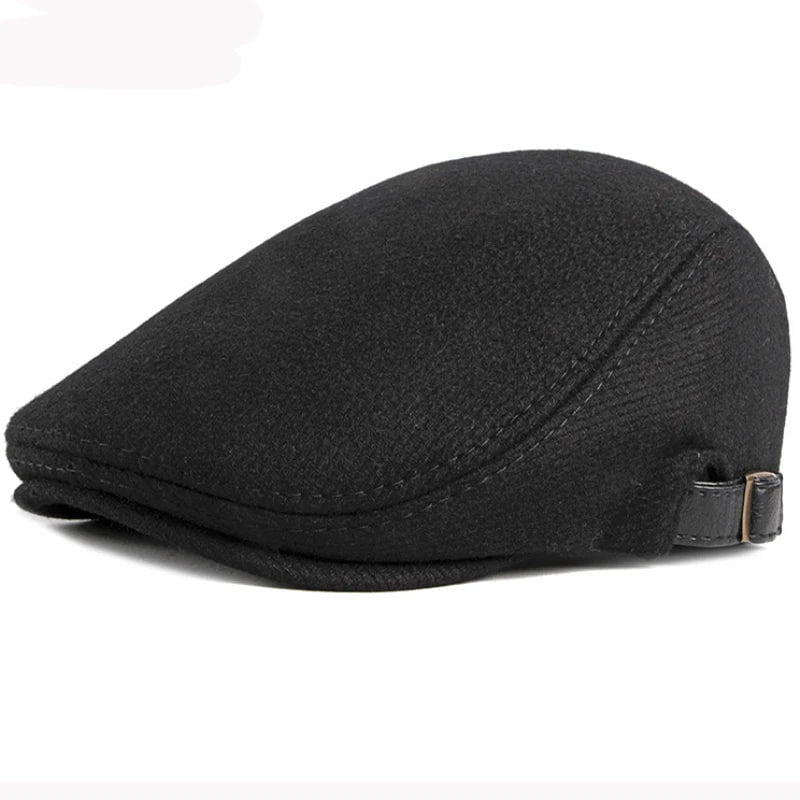 La boutique du chapeau Solid Black / 55-60cm Béret coton ajustable