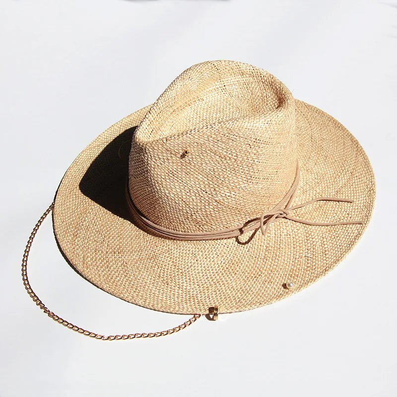 La boutique du chapeau Style 1 / 56-58CM Chapeau de soleil d'été en raphia