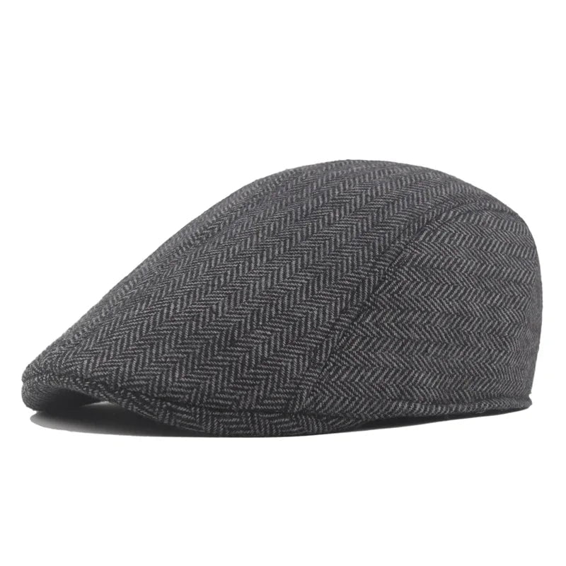 La boutique du chapeau Style01-gris foncé / Taille unique ajustable Béret rétro coupe-vent