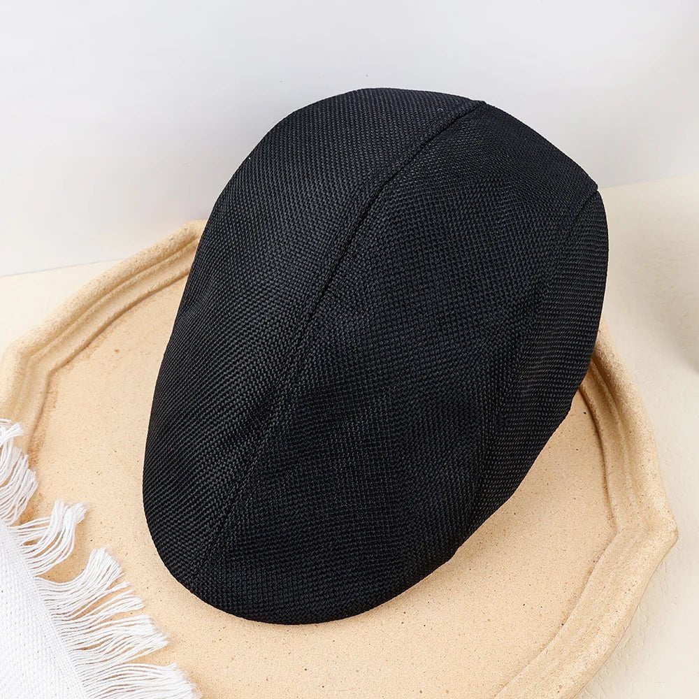 La boutique du chapeau Style02-black / One Size Béret rétro coupe-vent