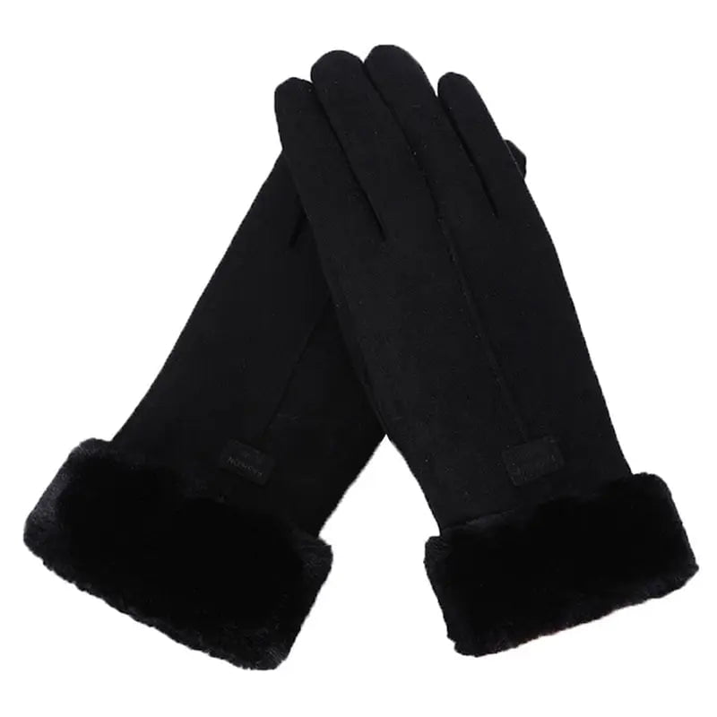 La boutique du chapeau Taille unique / Noir Gants épais et chauds