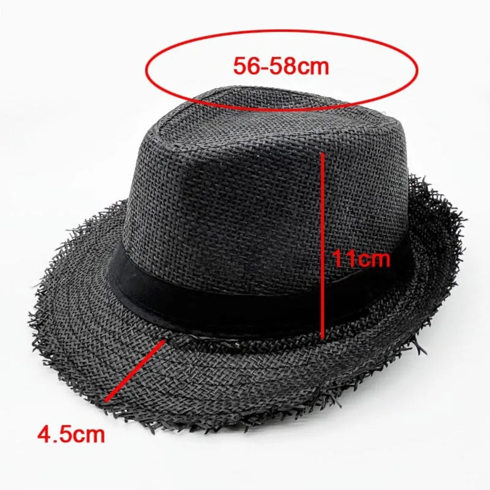 La boutique du chapeau Trilby en paille avec ruban