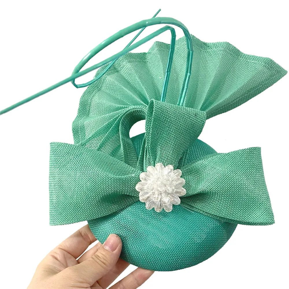 La boutique du chapeau Turquoise Chapeau Fascinator Perles