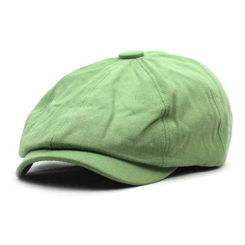 La boutique du chapeau Vert / 55-60cm ajustable Casquettes de gavroche en coton