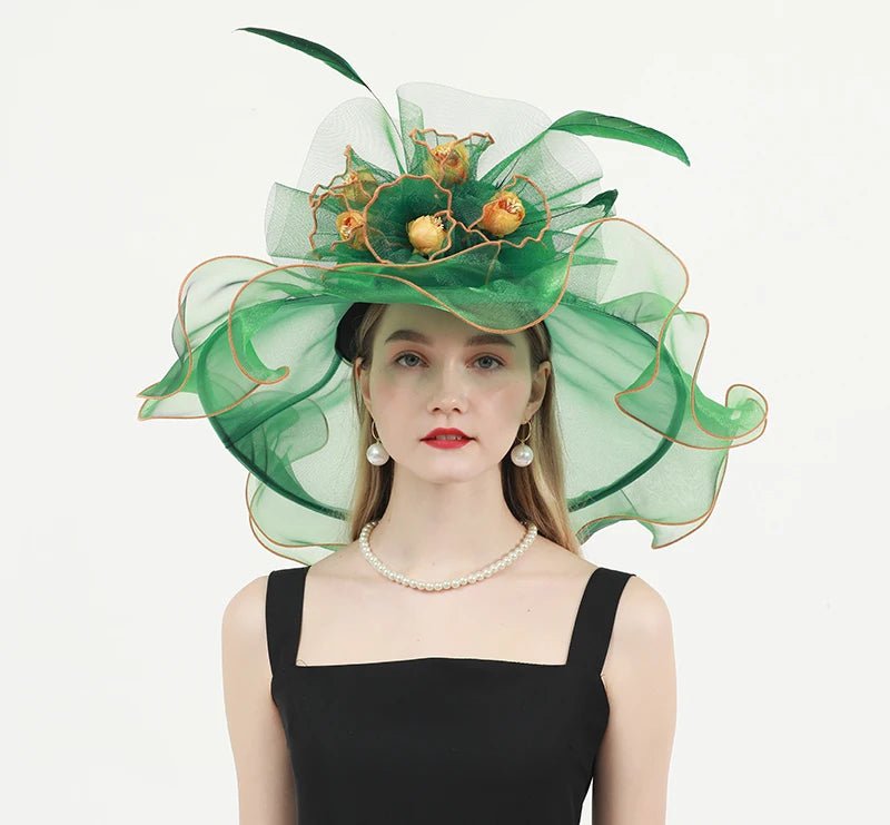 La boutique du chapeau Vert / M 56-58cm Chapeau de cérémonie chic