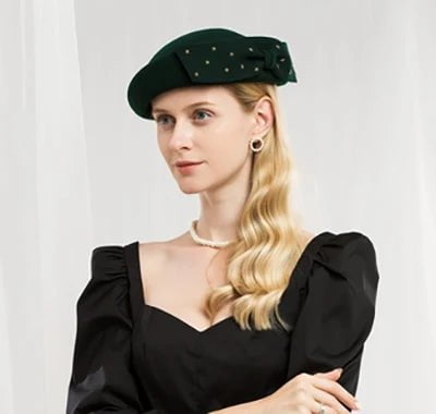 La boutique du chapeau Vert / M (56-58cm) Chapeau Fedora Sophistiqué