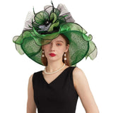 La boutique du chapeau Vert / M 56 to 58cm Chapeau de cérémonie classique