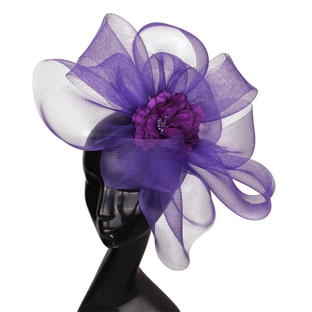 La boutique du chapeau Violet Chapeau Fascinator Soie