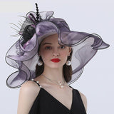 La boutique du chapeau Violet Chapeau Feutré De Mariage