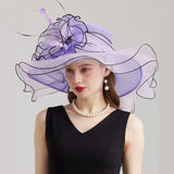 La boutique du chapeau Violet / M 56-58cm Chapeau de cérémonie stylé