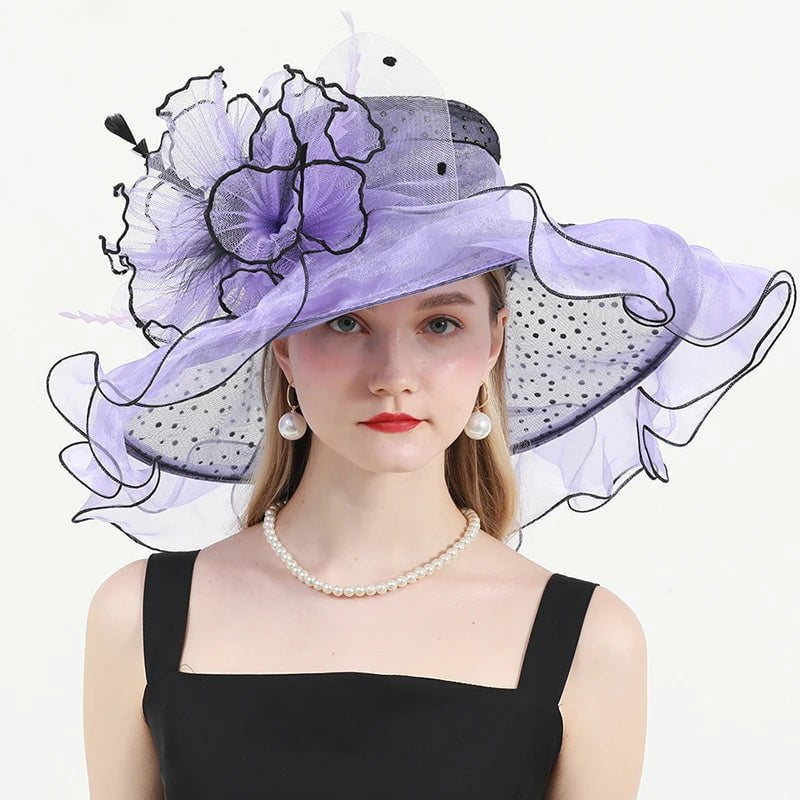 La boutique du chapeau Violet / M 56-58cm Chapeau de mariage sophistiqué