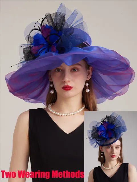 La boutique du chapeau Violet / M 56 à 58cm Chapeau de cérémonie charmant