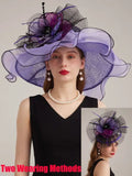 La boutique du chapeau Violet / M 56 to 58cm Chapeau de cérémonie classique