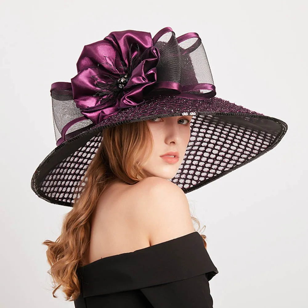 La boutique du chapeau Violet / Taille unique Chapeau de cérémonie élégant pour femme