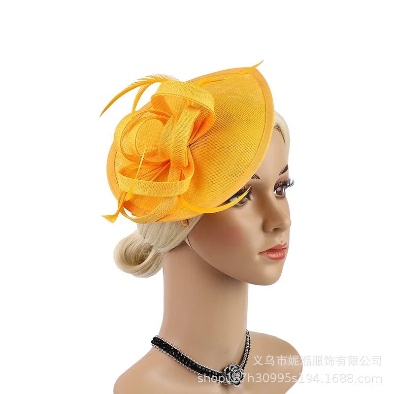 La boutique du chapeau yellow Chapeau Fascinator Luxe