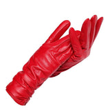 Multi-tendance Gants et mitaines Rouge / 6.5 Gants longs en cuir véritable pour femme