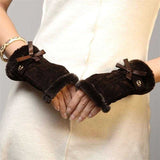 Multi-tendance Gants Gants en cuir véritable daim Mode femmes Fashion