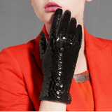 Multi-tendance Gants Marron / L Gants En Cuir Véritable pour Femmes