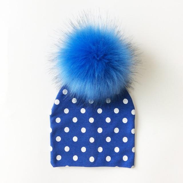 Paris-Chapeau bonnet & skullies Bonnet D'hiver Enfant pompon en Fourrure