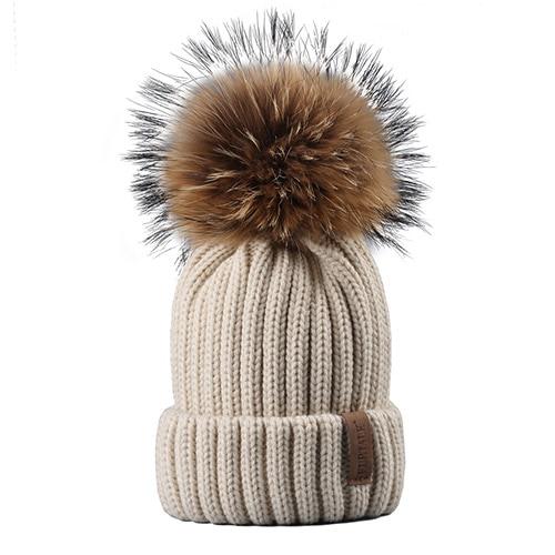 Paris-Chapeau bonnet & skullies Bonnet d'hiver pompon pour enfants de 2 à 7